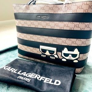 Large tote Karl Lagerfled multi brand new with tags fun print and style